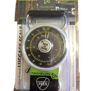 Travelon Stop & Lock 75 LB Hanging Luggage Scale w/ Measuring Tape Travel Tool